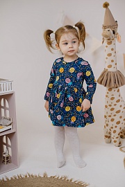 Платье (отрезная талия, длинные рукава). Кулирка (95% хлопок, 5% лайкра)