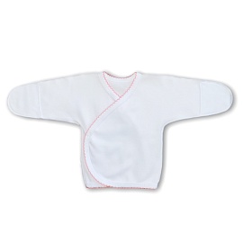 Распашонка-кимоно с антицарапками (кроше, кнопки). Интерлок Пенье (100% хлопок)