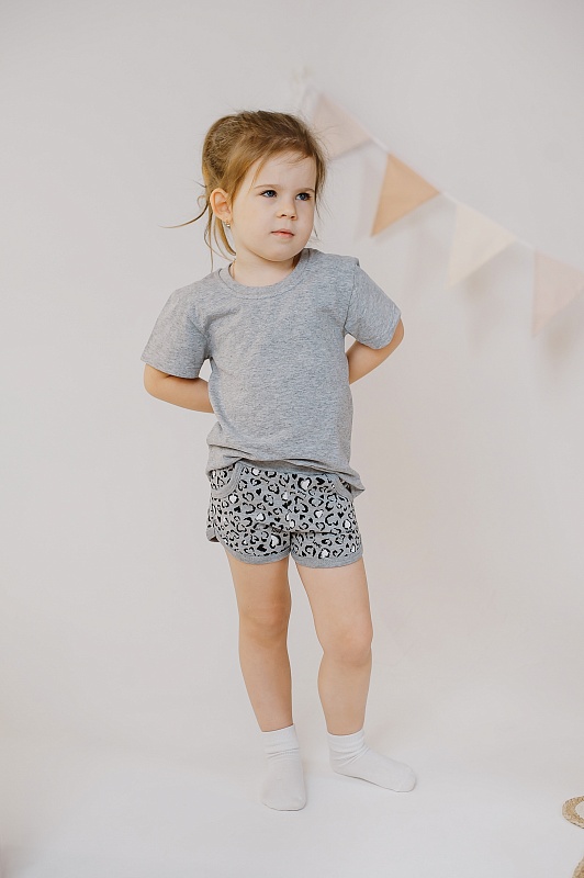 Шорты для девочек (карманы). Кулирка (95% хлопок, 5% лайкра), Арт. ШДККнЛ