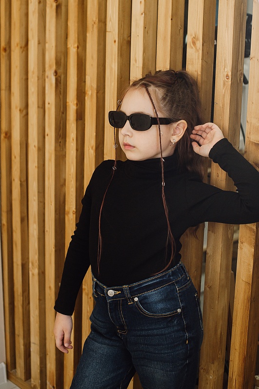 Водолазка. Кашкорсе чёрный (95% хлопок, 5% лайкра), Арт. ВКгч