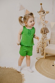 Майка для девочек (жабо). Кулирка (100% хлопок)