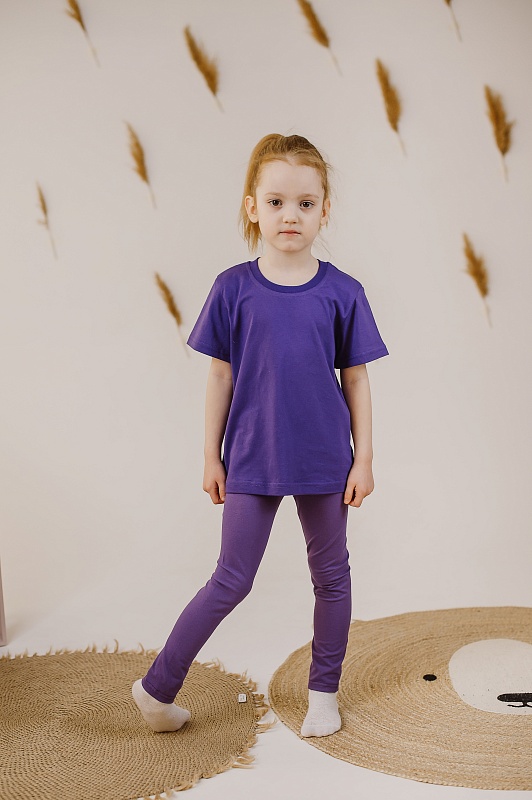 Леггинсы для девочек. Кулирка (95% хлопок, 5% лайкра), Арт. ЛКЛг