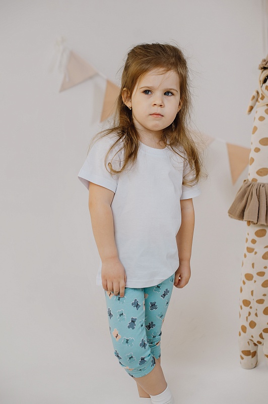 Бриджи для девочек (3/4). Кулирка (95% хлопок, 5% лайкра), Арт. БКнЛ