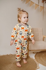 Комбинезон (манжеты, кнопки). Футер с начёсом (100% хлопок)