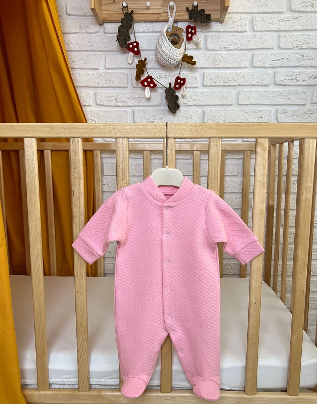 Комбинезон (кнопки). Капитоний (80% хлопок, 20% полиэстер), Арт. КБзККаП_Розовый