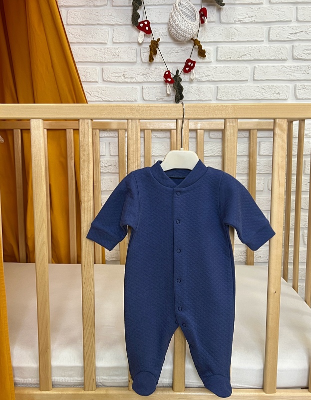 Комбинезон (кнопки). Капитоний (80% хлопок, 20% полиэстер), Арт. КБзККаП_Синий