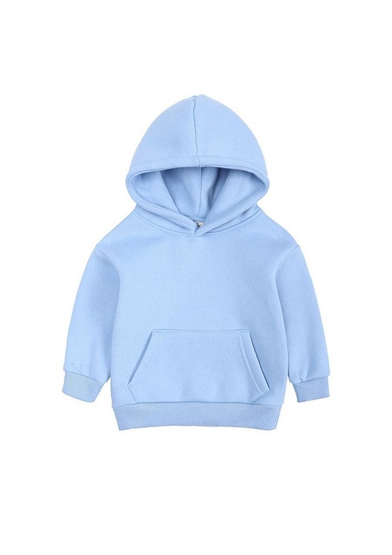 Джемпер с капюшоном и карманом. Футер с начёсом (80% хлопок, 20% полиэстер), Арт. ДХФ3г_Голубой