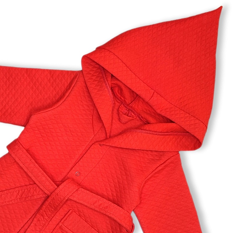 Халат (кнопки). Капитоний (80% хлопок, 20% полиэстер), Арт. ХККП_Красный