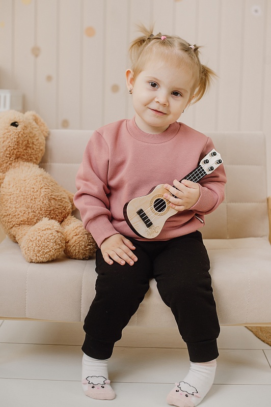 Брюки (карманы). Футер с начёсом (100% хлопок), Арт. Б2Фг_Черный