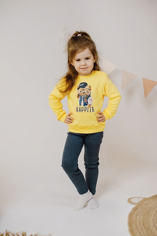 Джемпер (аппликация, кнопки). Интерлок (100% хлопок), Арт. ДПКИг