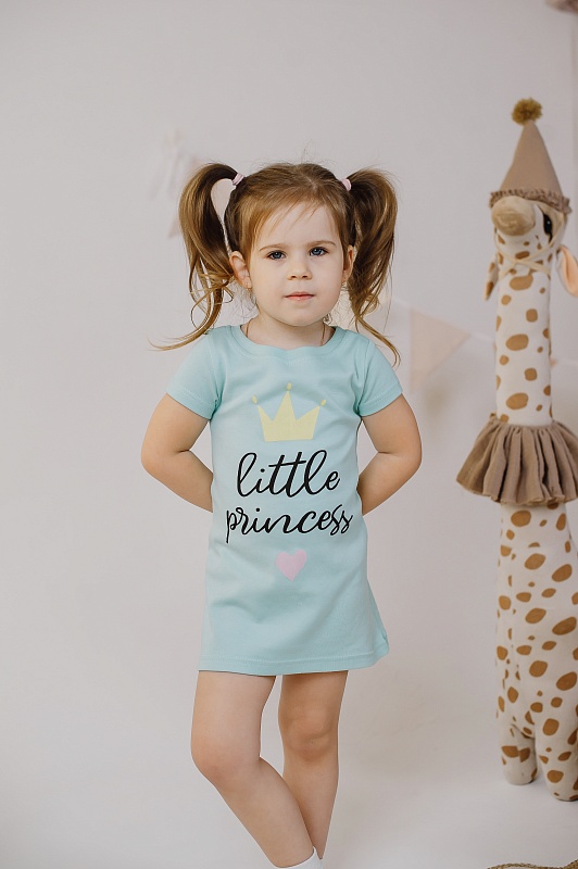 Платье (принт, короткие рукава). Интерлок Пенье (100% хлопок), Арт. Пл3ПИП