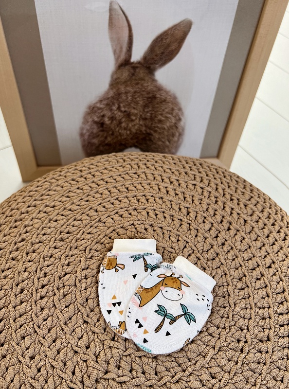 Варежки-антицарапки. Интерлок (100% хлопок), Арт. ВЦИ