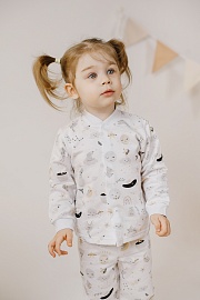 Кофта (длинные рукава, кнопки). Футер с начёсом (100% хлопок)